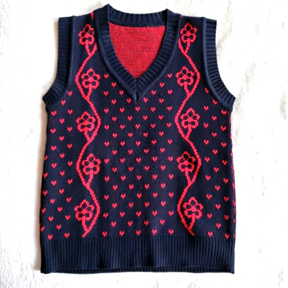 Vintage Heart Sweater Vest